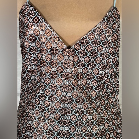Alice And Olivia Tayla Metallic Jacquard Mini...Dress Size 10 NWT - Picture 8 of 10